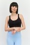 Women Brand Logo Padded Sports Bra, Black