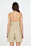 Linen Blend Halter Neck Backless Vest - 6
