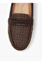 Women's Monogram Print Slip-On Loafers with Braid Detail - 4