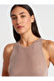 10766 Crew Neck Slim Knitwear Blouse-Mink - 3