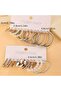 12Pcs Multi-Ring Clip-On Multi-Combine Ring Earrings Set with Pearl Combine Earrings Set 12 Pairs Earrings - 5
