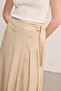 Buckle Pilica Long Skirt - Beige - 2