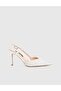 Peric Genuine Leather Women's White Heeled Sandals - 3
