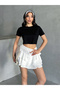 Women's Crew Neck Crop T-shirt - 2