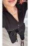Black Muslin Belted Jumpsuit - 4