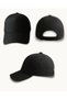 Black Unisex Sports Hat Summer Cotton Sweatband & Air Holes Embroidered - 5
