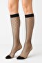 Black Mesh Knee Socks - Women's Trouser Socks - 3