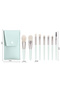 Set 8 Makeup Brushes with Storage Case, Green - 2