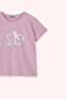 Baby Girl Short Sleeve Pink T-Shirt - 3
