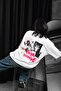 Pour Homme Printed Oversize Unisex White Tshirt