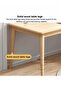 طاولة طعام خشبية حديثة، مكتب كمبيوتر، مكتب عمل، بأرجل من الخشب الصلب، 80×60×75 سم - 4