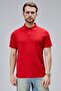 Men's Standard Fit Cotton Soft Texture Cool Waffle Fabric Polo Neck T-Shirt