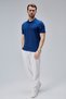 Moon Cover Men's Standard Fit Waffle Fabric Polo Neck T-Shirt – Night Blue - 3