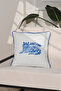 Blue Meow Blue Tiger Illustrated Throw Pillow Case – 43X43Cm