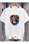 Premium Quality Lion Printed Oversize Men's T-Shirt - 2