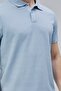 Moon Cover Men's Standard Fit Waffle Fabric Polo Neck T-Shirt – Light Blue - 7