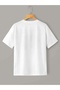 Women's Plain Pattern White T-Shirt - 2