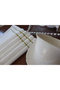 6 قطع مستطيلة باللون الإكرو الذهبي مطرز مفرش طاولة فردي - 3