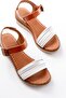 731-07 White Orthopedic Genuine Leather Padding Women's Sandals - 4