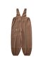 V Neck Elastic Leg Linen Salopet 2-7 Years Caramel - 2
