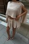 8017 Shoulder Detailed Linen Look Suit Shorts+Blouse - 2
