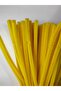 50 Pieces of Yellow Chenille, Feathered Wire Suitable for Flower Making, 30 cm 6mm - 2