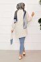 Allerli Side Tie Hijab Shirt Beige - 4