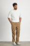 Lycra Stretchy Stopper Detail Baggy Trousers - 3
