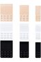 Women's Bra Hook Extender With Elastic 2/3/4 Hook, Black, White, Beige Pack of 9, One Size
