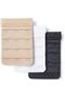 Women's Bra Extender With Elastic 3-Hook, Black, White Beige Pack of 3, One Size - 9