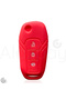 For Ford Mondeo Kuga Focus Fiesta Puma Ranger Ecosport B Max C Max S Max Silicone Key Case Cover (Red)