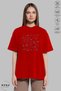 Women's Crew Neck Sea Creatures Printed Cotton Oversize Short Sleeve T-Shirt