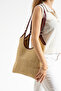 Silvia Model Claret Red Women's Hand and Shoulder Bag with Straw Wallet - 2