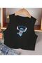 Girl's Crew Neck Character Printed Tank Top T-Shirt - 2