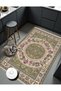 Nilla Collection Green Themed Traditional Flowers Detailed Decorative Carpet Nilla20 - 5
