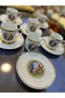 Esterhomedecor 6 Person Porcelain Coffee Cup Set Cup Set with Marquise - 4
