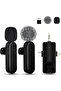 Gicorino Mini Microphone for iPhone Android Camera iPad USB-C, 4 in 1 Professional Wireless Lavalier