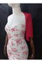 Ariane Chiffon Short Sleeve Shawl Red - 8