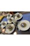 Esterhomedecor 6 Person Porcelain Coffee Cup Set Cup Set with Marquise - 6