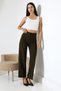 Women's High Waist Lycra Fabric Pleated Palazzo Pants - 7