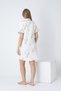 Shirt-Collar, Front-Buttoned, Sleeve-Ruffle-Detail Woven Fabric Nightgown for Pregnant Women and New Mothers - 3