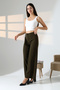 Women's High Waist Lycra Fabric Pleated Palazzo Pants - 8