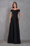 Women's Scuba Crepe Fabric Shoulder Open Strap Design Black 138 cm Maxi Dress 342