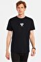 Men's Slim Fit Slim Fit 100% Cotton Soft Texture Printed Black Crew Neck T-Shirt - 2