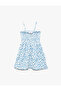 Gipeli Floral Patterned A-Line Strap Dress