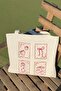 Cowboy Pinterest Pattern Tote Bag - Artistic Canvas Shoulder Bag - Women's Shopping Bag - 3