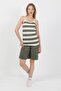 Women's Rope Strap Cotton Combed Shorts Set Khaki 3634 - 7