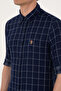 Men's Navy Blue Long Sleeve Shirt 50300620-Vr033 - 7