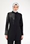Stone Detailed Shirt Collar Double Suit-Black 25Yt602 - 2
