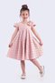 Fisto Fabric Short Sleeve Girl's Dress - Powder